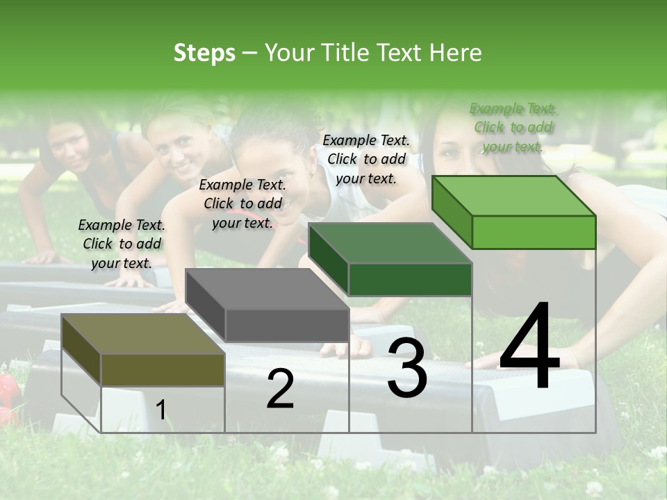 Fitness Beautiful Friends PowerPoint Template