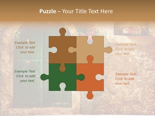 Door Medieval Exterior PowerPoint Template
