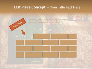 Door Medieval Exterior PowerPoint Template