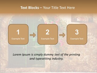 Door Medieval Exterior PowerPoint Template