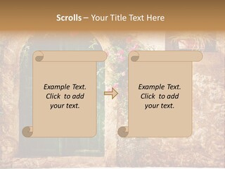 Door Medieval Exterior PowerPoint Template