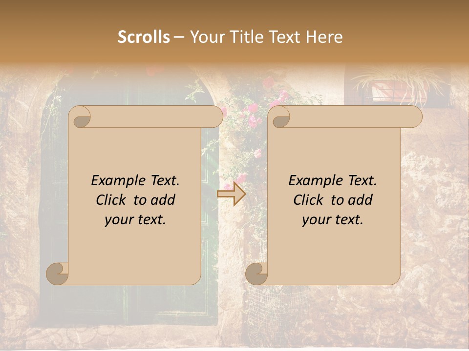 Door Medieval Exterior PowerPoint Template