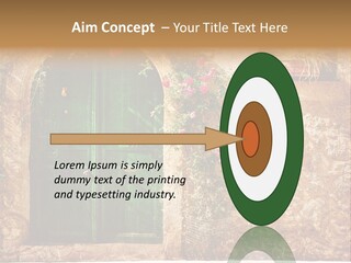 Door Medieval Exterior PowerPoint Template