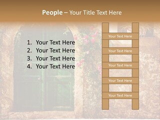 Door Medieval Exterior PowerPoint Template