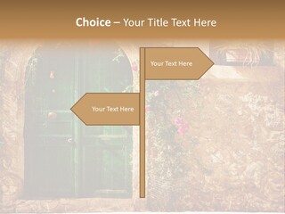 Door Medieval Exterior PowerPoint Template