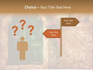 Door Medieval Exterior PowerPoint Template