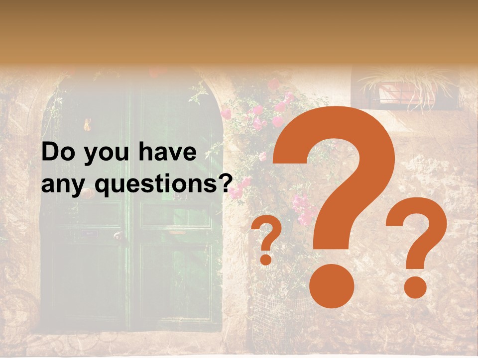 Door Medieval Exterior PowerPoint Template