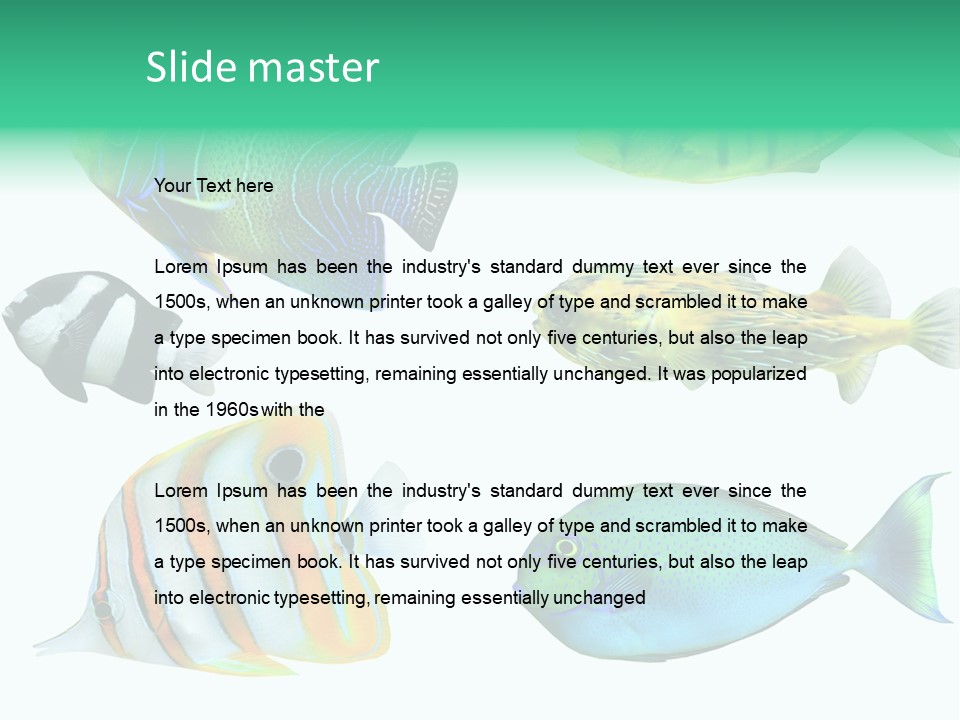 Reef Goldfish Seaside PowerPoint Template