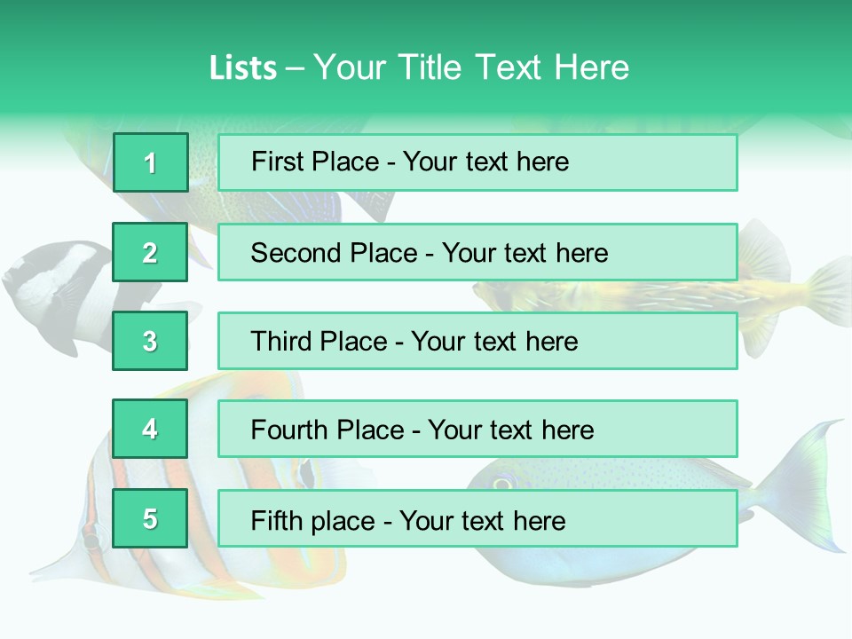 Reef Goldfish Seaside PowerPoint Template