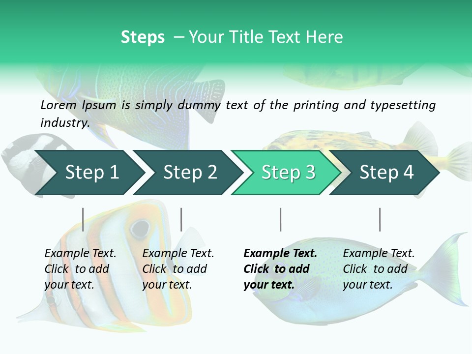 Reef Goldfish Seaside PowerPoint Template