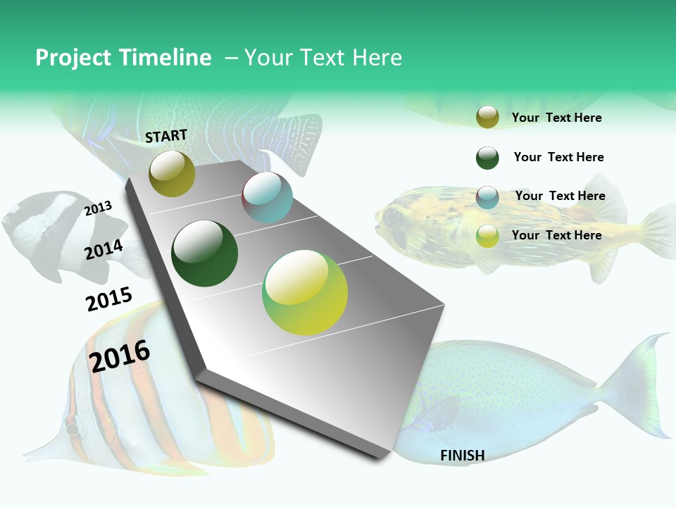 Reef Goldfish Seaside PowerPoint Template