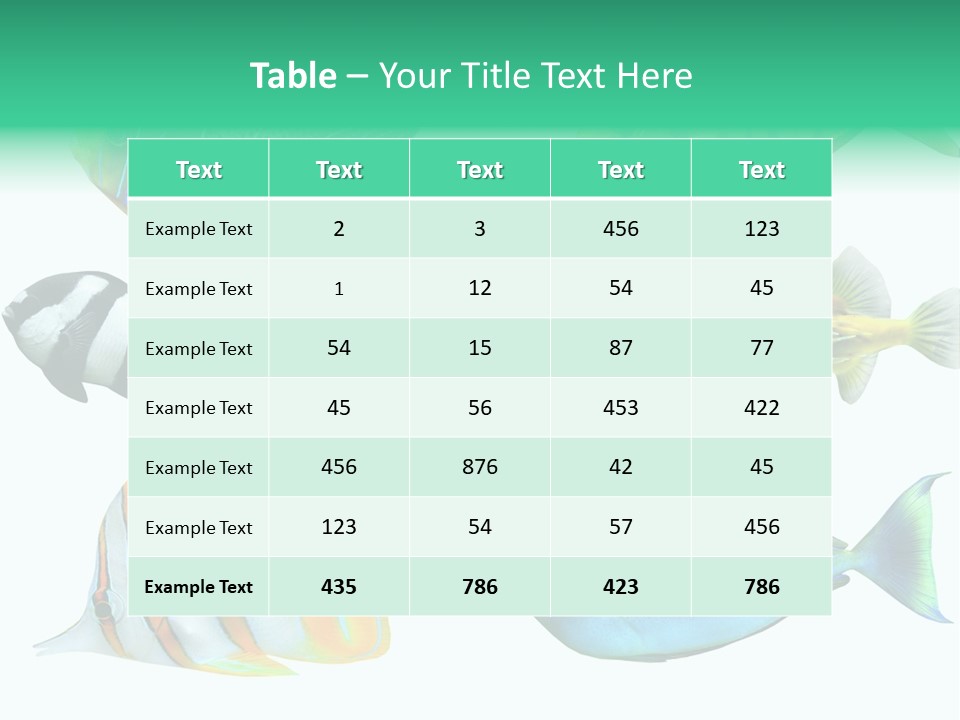 Reef Goldfish Seaside PowerPoint Template