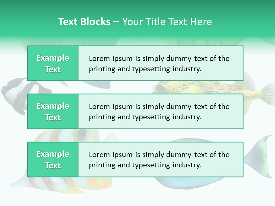 Reef Goldfish Seaside PowerPoint Template