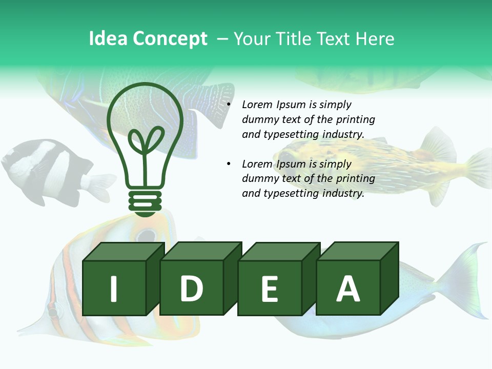 Reef Goldfish Seaside PowerPoint Template