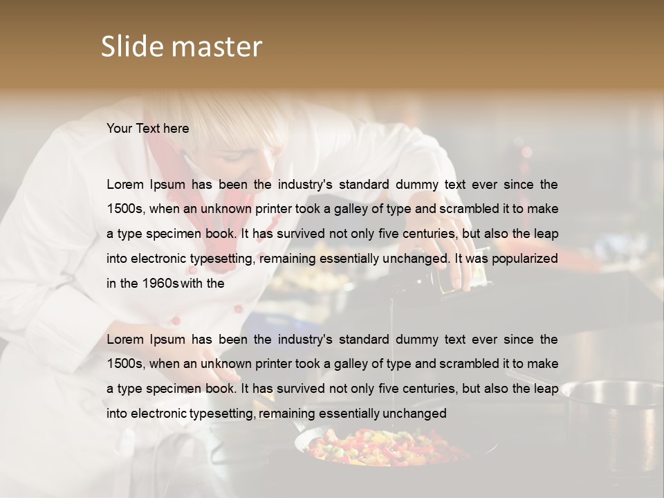 Restaurant Kitchen Hotel Caucasian PowerPoint Template