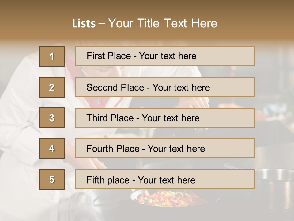 Restaurant Kitchen Hotel Caucasian PowerPoint Template
