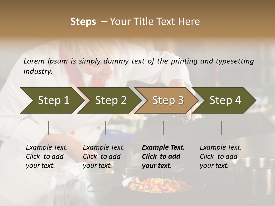 Restaurant Kitchen Hotel Caucasian PowerPoint Template