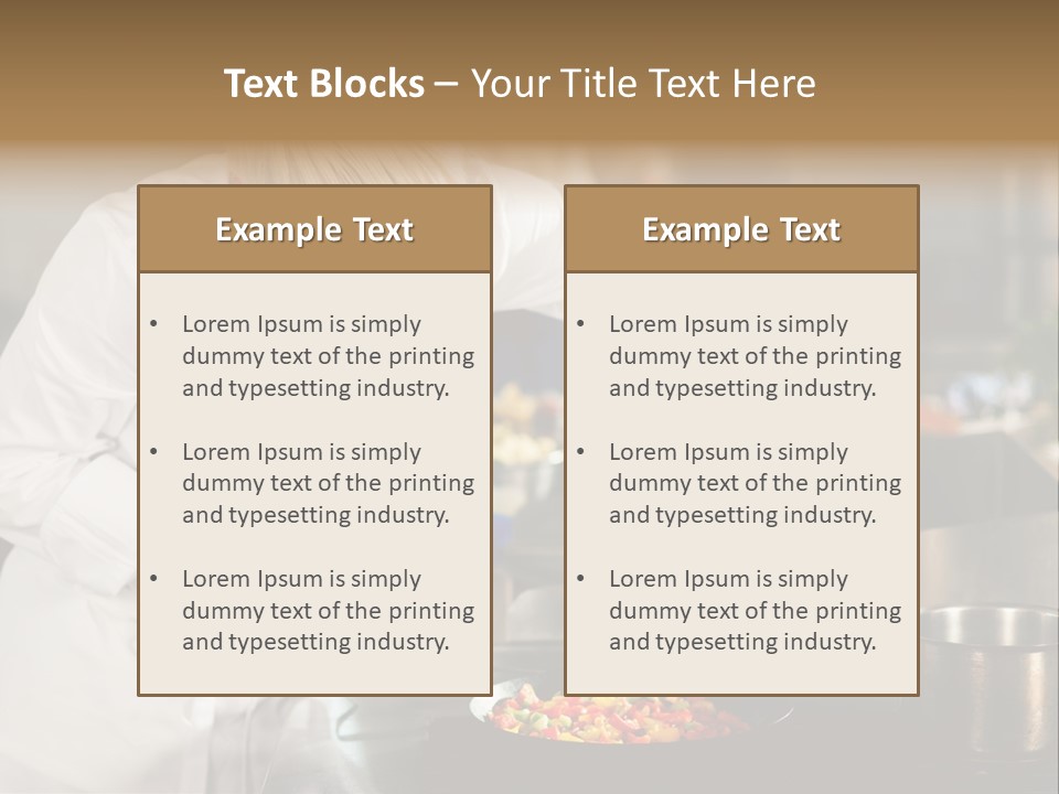 Restaurant Kitchen Hotel Caucasian PowerPoint Template