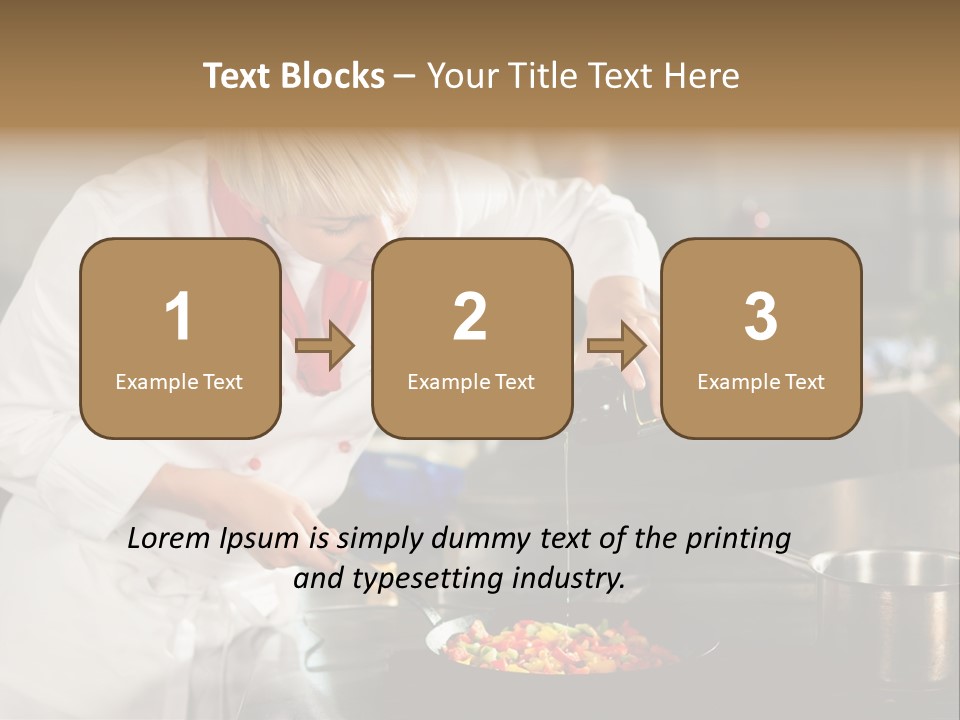 Restaurant Kitchen Hotel Caucasian PowerPoint Template