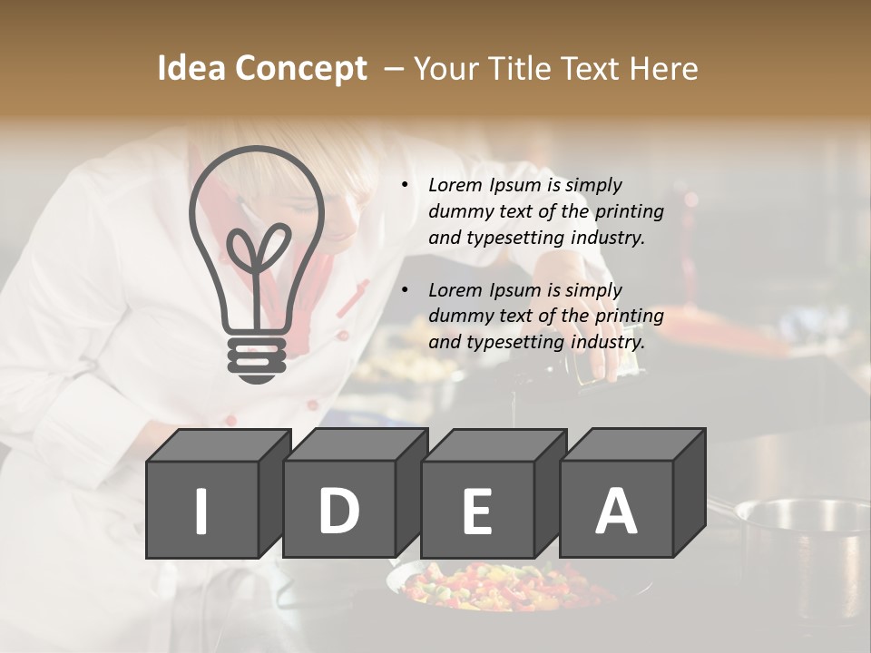 Restaurant Kitchen Hotel Caucasian PowerPoint Template