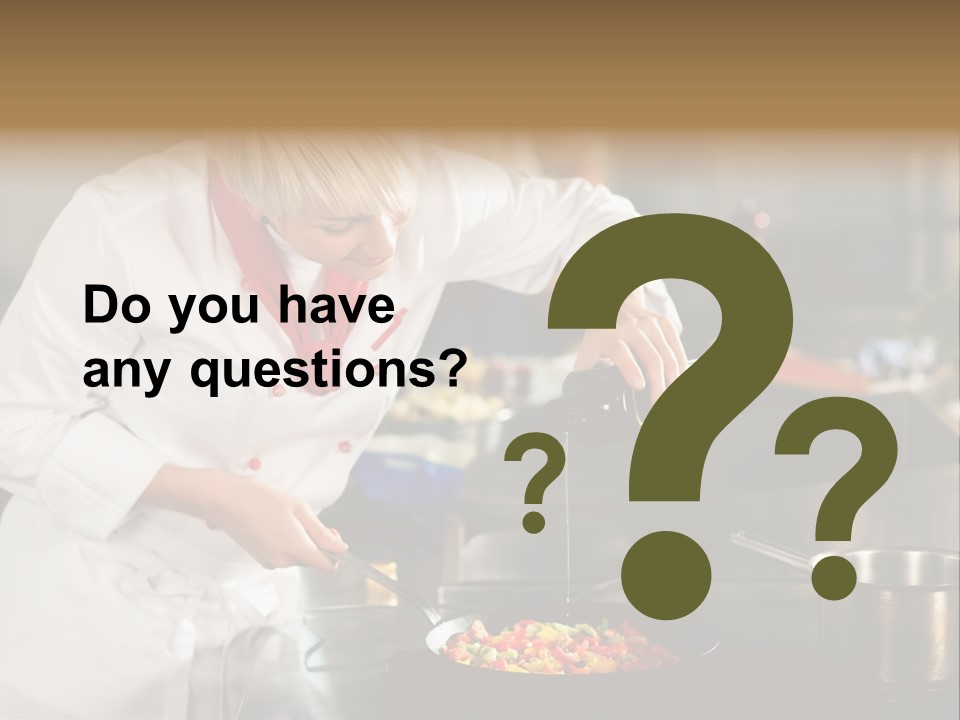 Restaurant Kitchen Hotel Caucasian PowerPoint Template