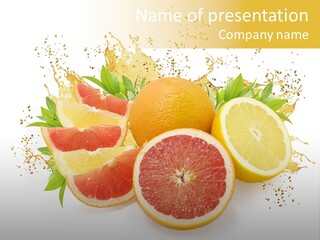 Cocktail Juice Slice PowerPoint Template