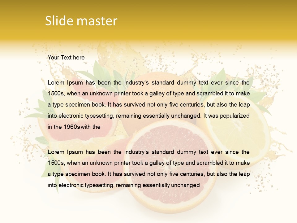 Cocktail Juice Slice PowerPoint Template