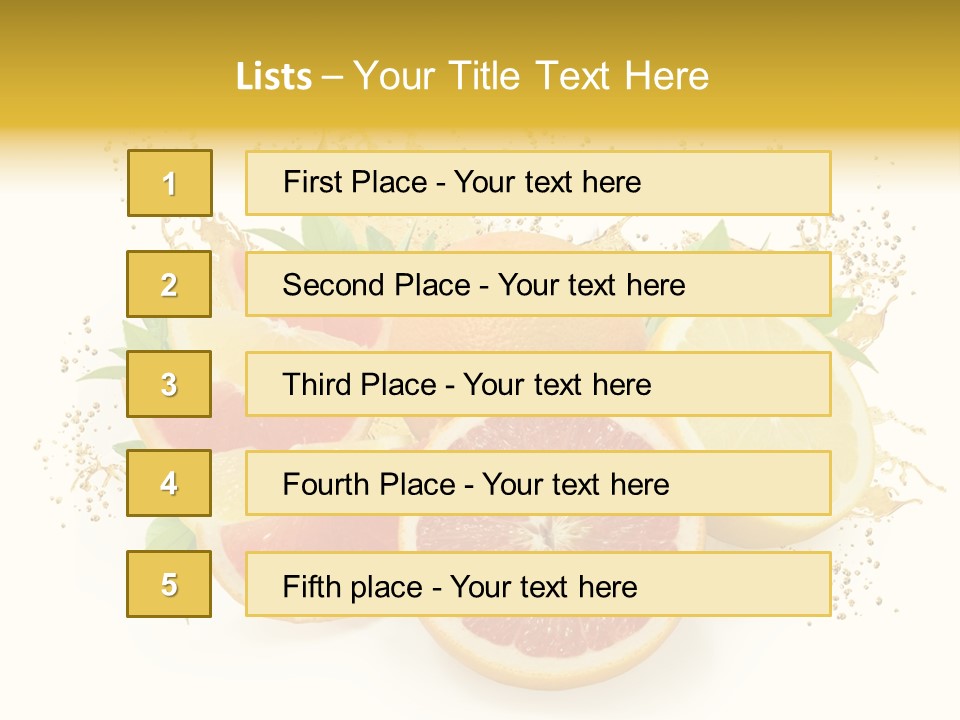 Cocktail Juice Slice PowerPoint Template