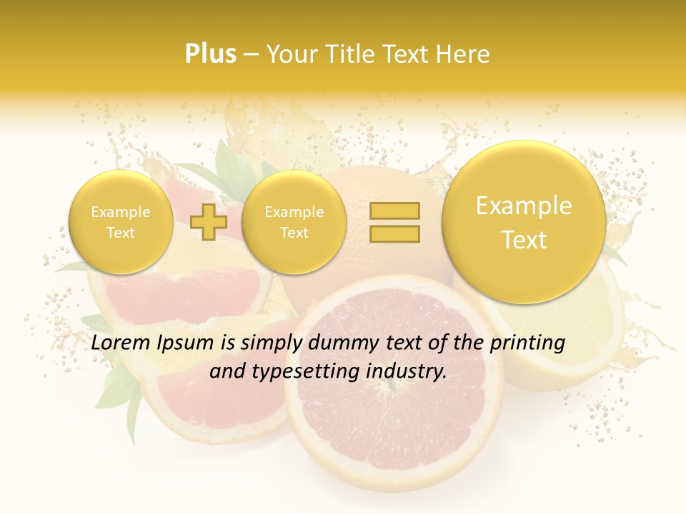 Cocktail Juice Slice PowerPoint Template