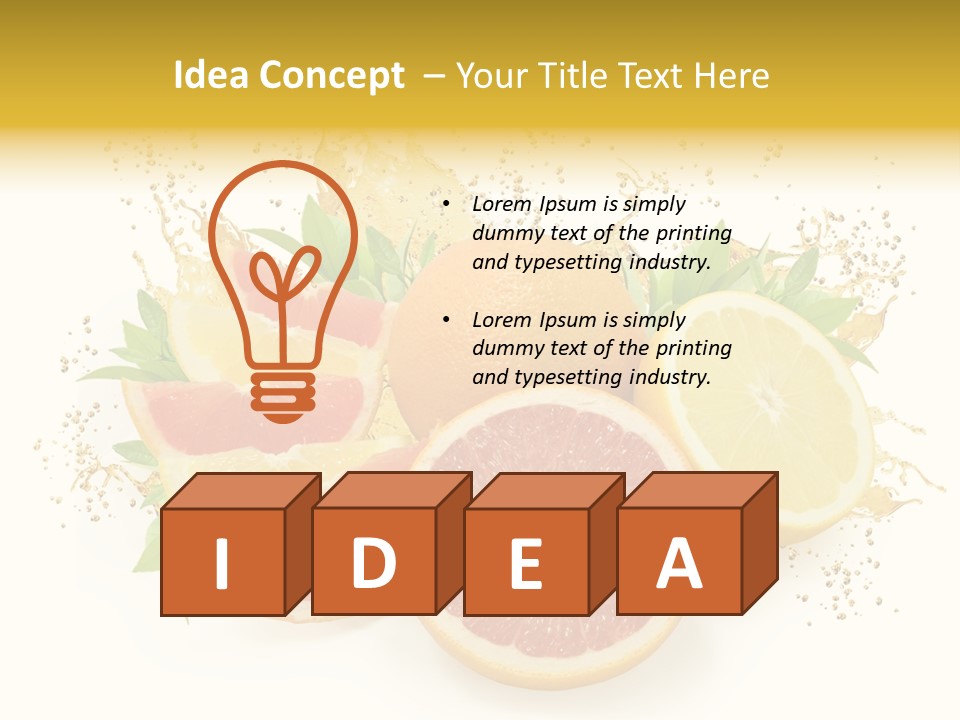 Cocktail Juice Slice PowerPoint Template