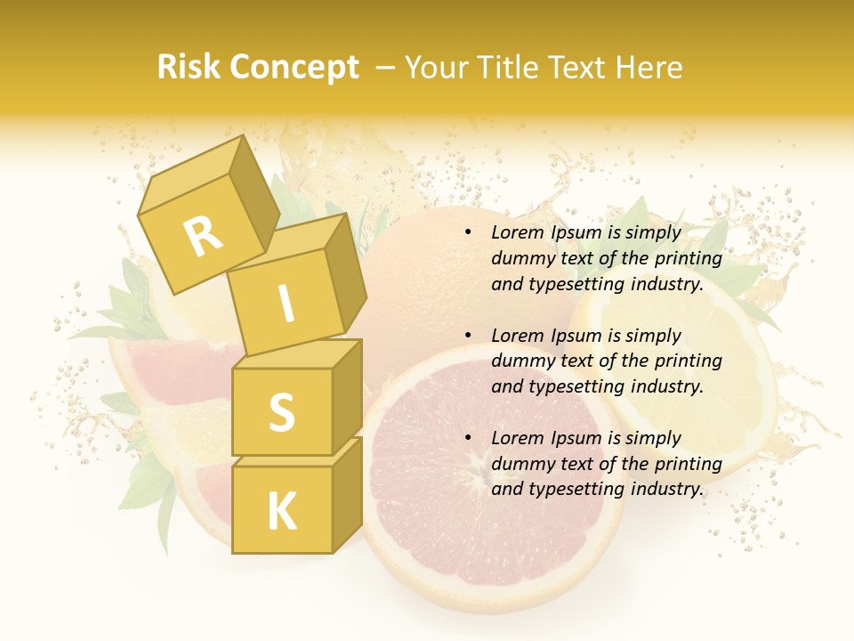 Cocktail Juice Slice PowerPoint Template