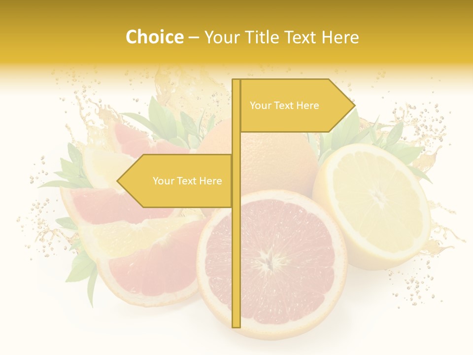 Cocktail Juice Slice PowerPoint Template