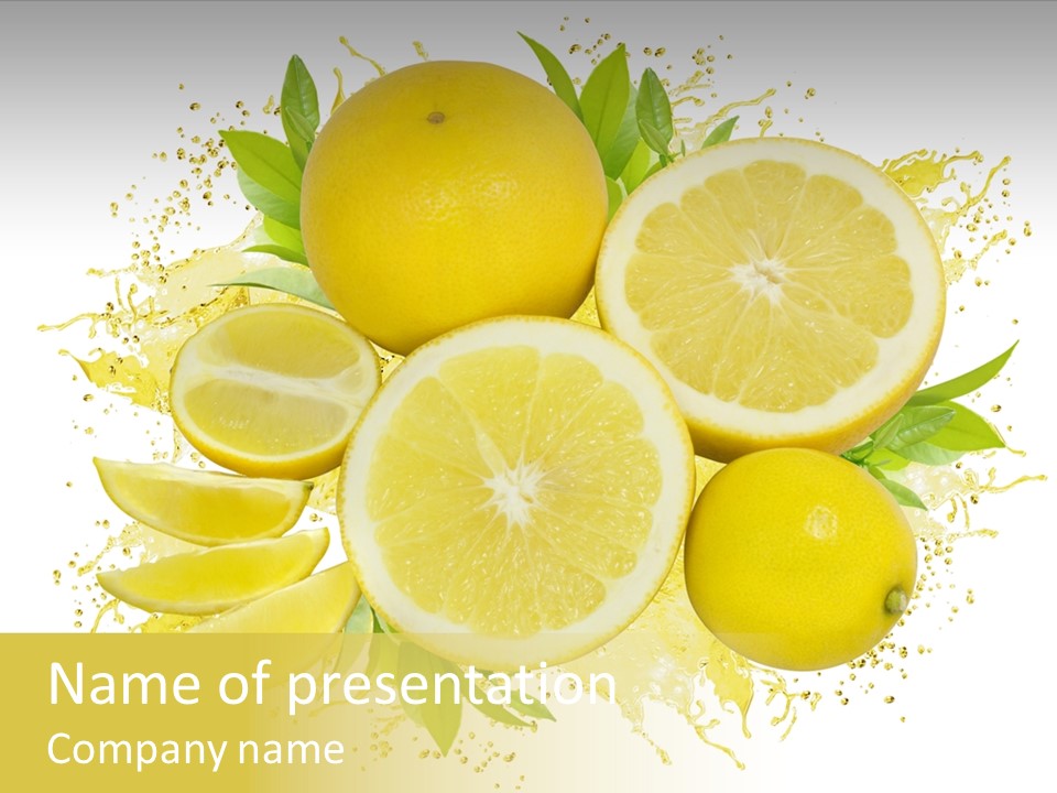 Citrus Lemon Ingredient PowerPoint Template