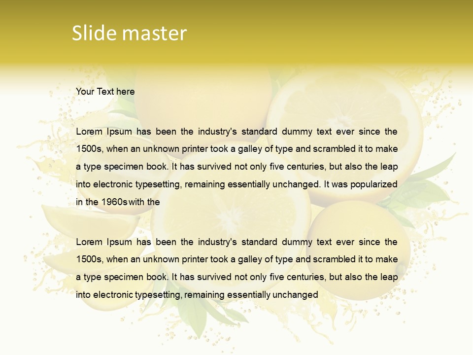 Citrus Lemon Ingredient PowerPoint Template