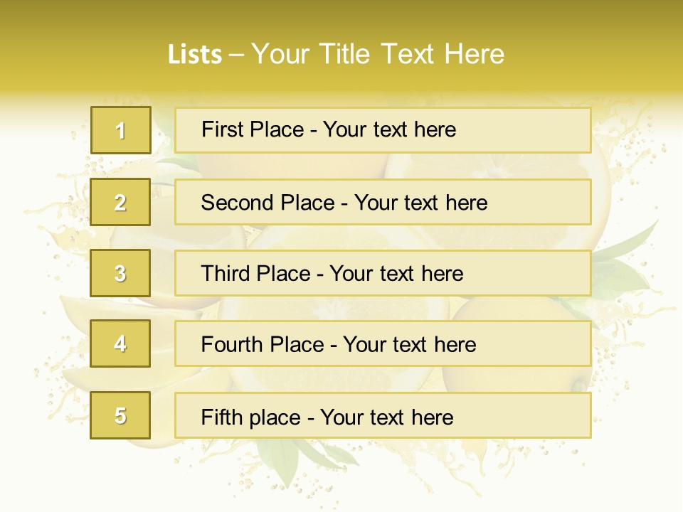 Citrus Lemon Ingredient PowerPoint Template