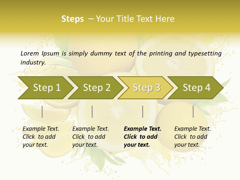 Citrus Lemon Ingredient PowerPoint Template