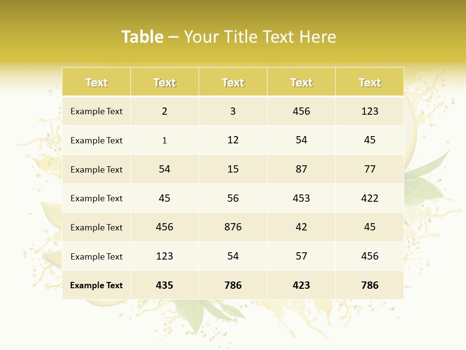 Citrus Lemon Ingredient PowerPoint Template