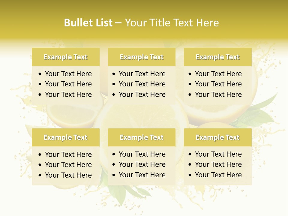 Citrus Lemon Ingredient PowerPoint Template