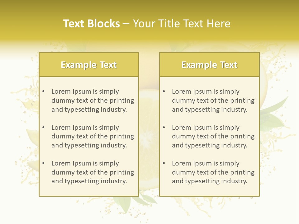 Citrus Lemon Ingredient PowerPoint Template