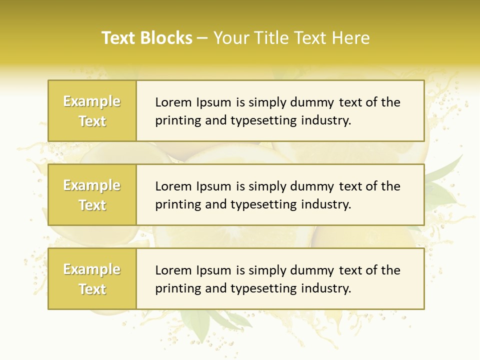 Citrus Lemon Ingredient PowerPoint Template