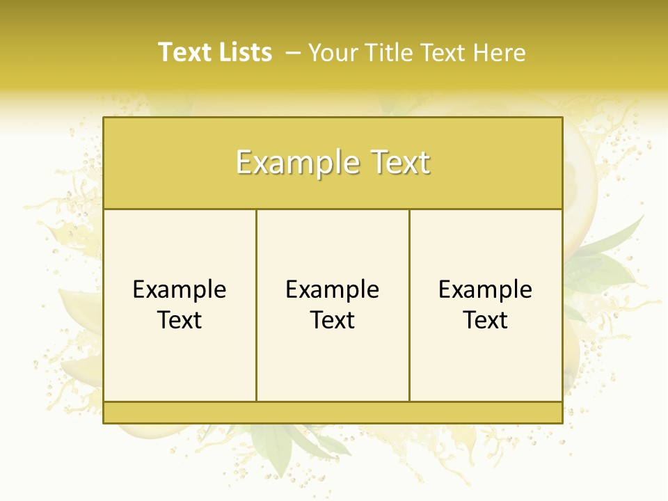 Citrus Lemon Ingredient PowerPoint Template