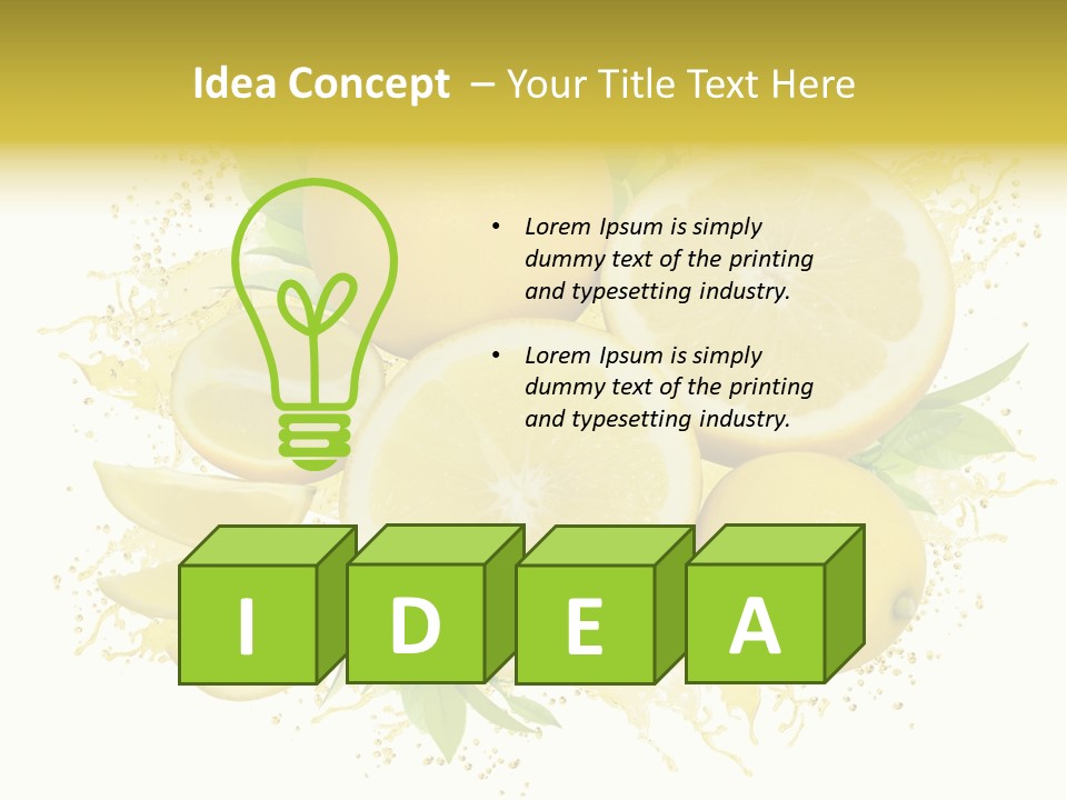 Citrus Lemon Ingredient PowerPoint Template