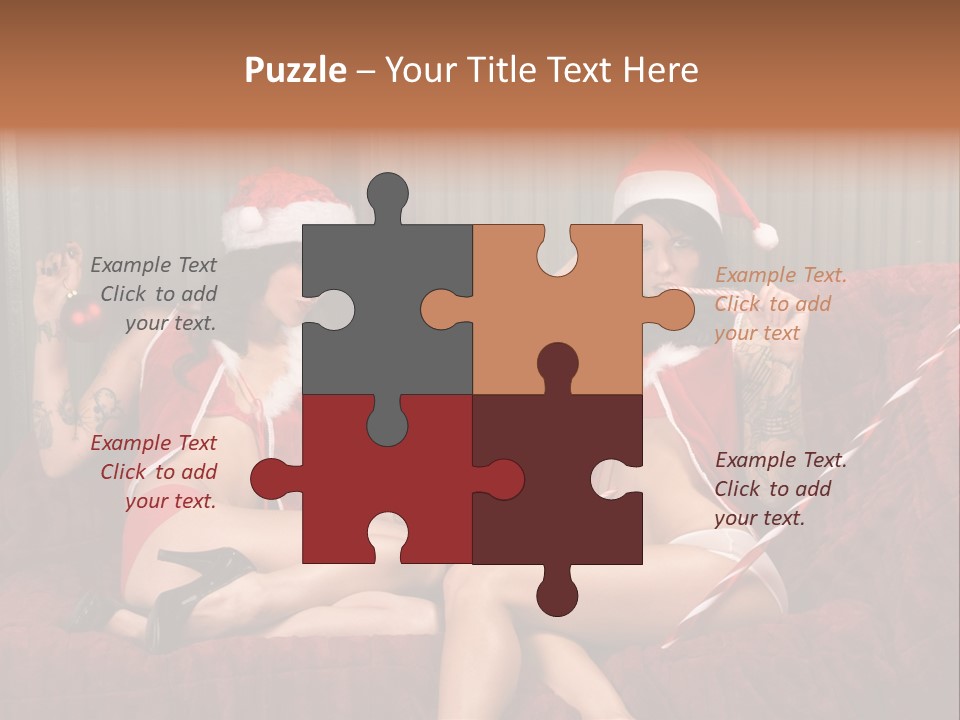 Girl Lewd Couple PowerPoint Template