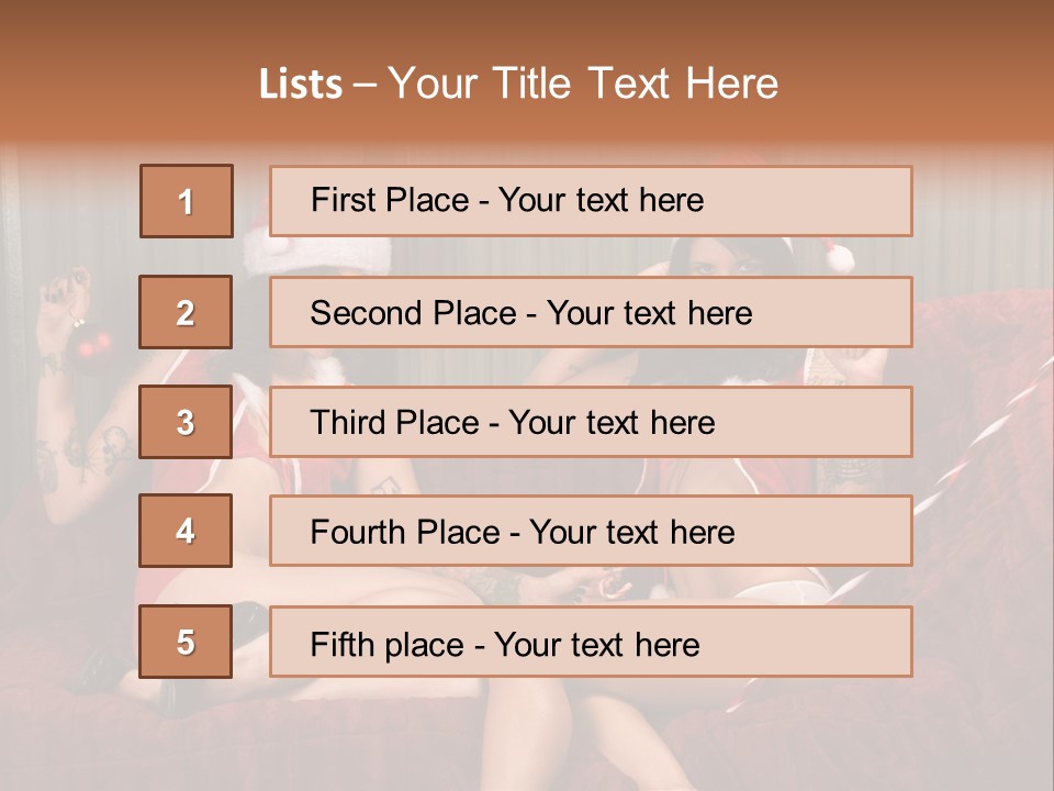 Girl Lewd Couple PowerPoint Template