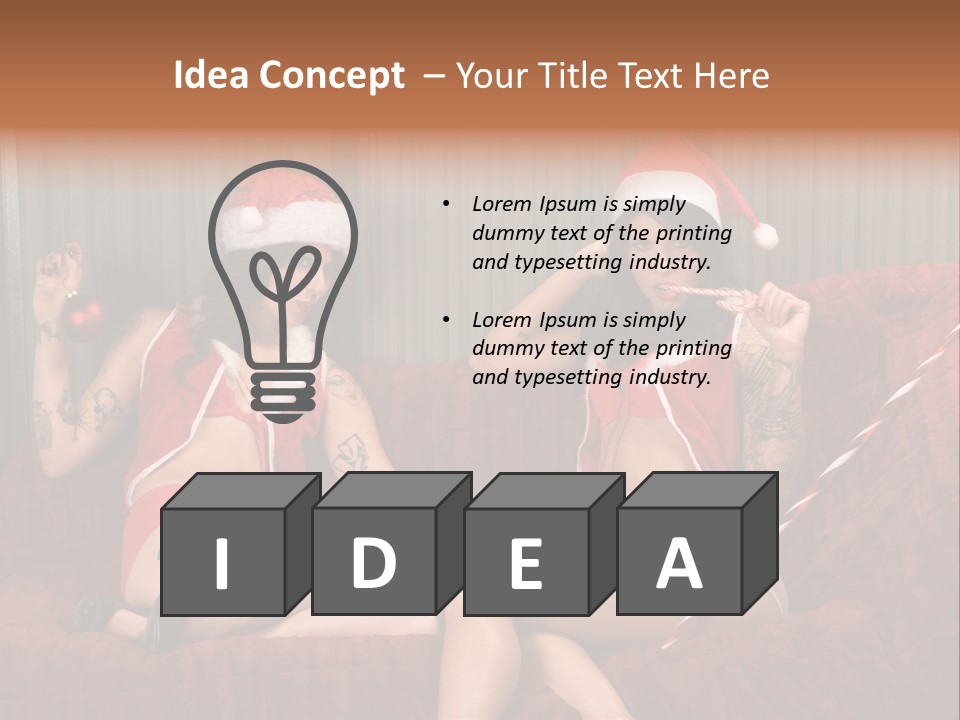 Girl Lewd Couple PowerPoint Template