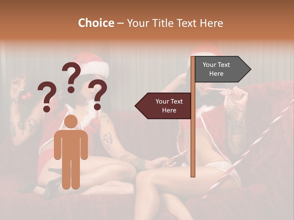 Girl Lewd Couple PowerPoint Template