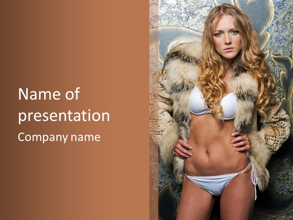 Torso Standing Glamour PowerPoint Template