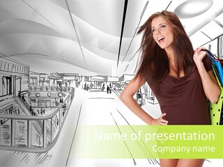 Content Center Person PowerPoint Template