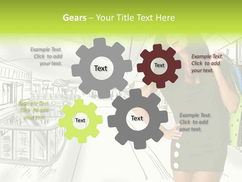 Content Center Person PowerPoint Template