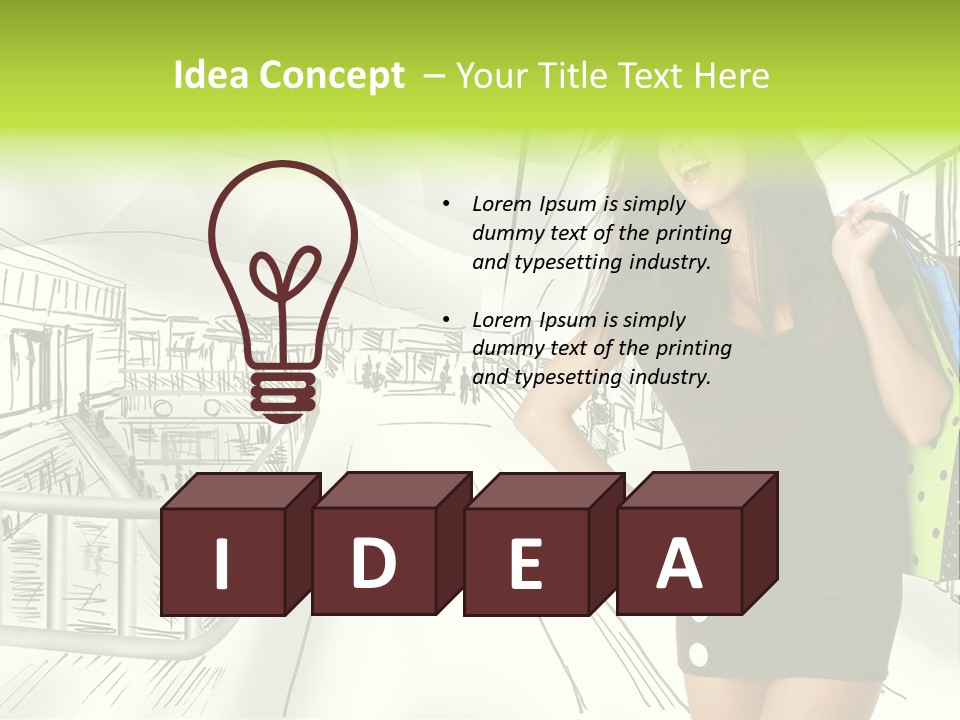 Content Center Person PowerPoint Template